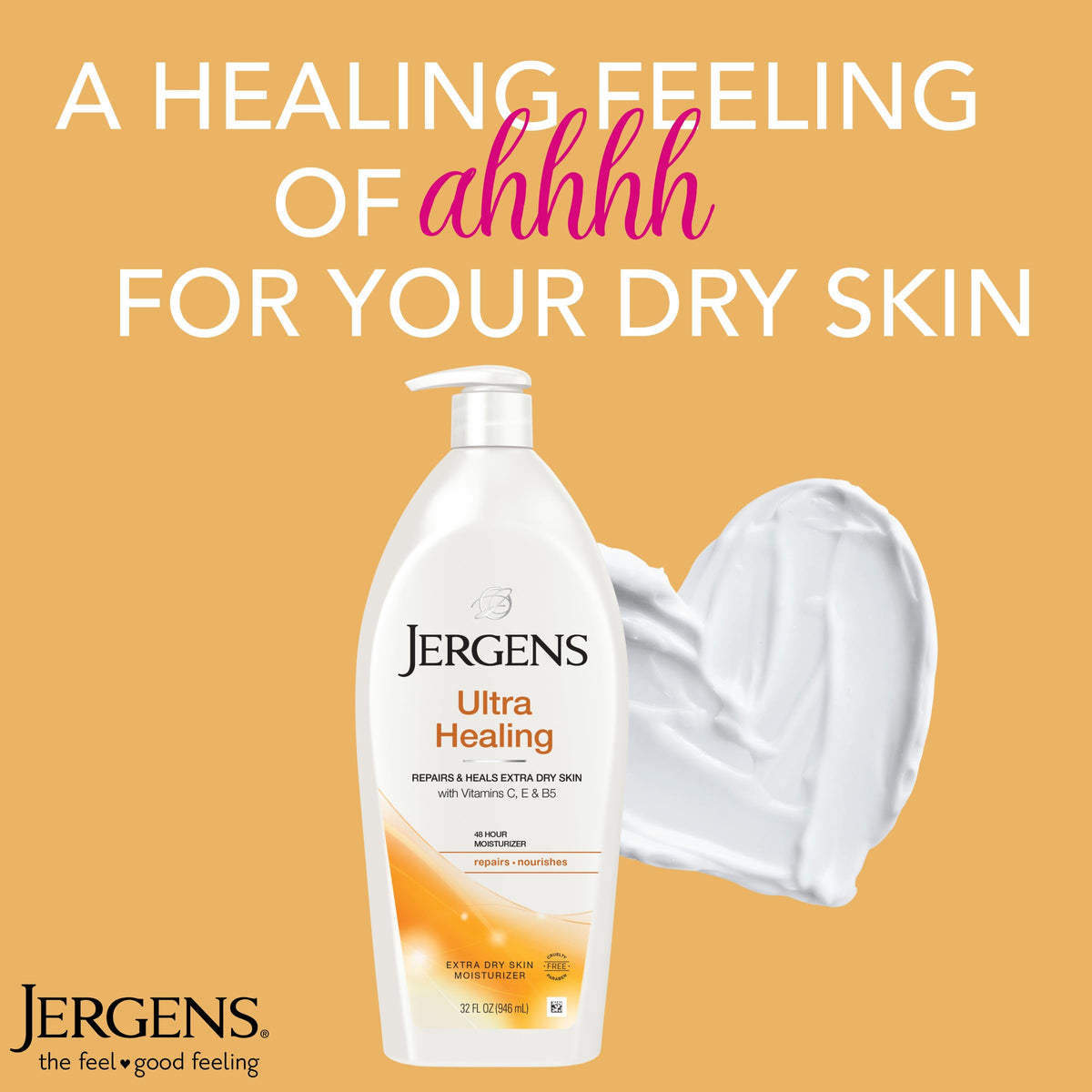 Jergens Ultra Healing Lotion with ingredients list
