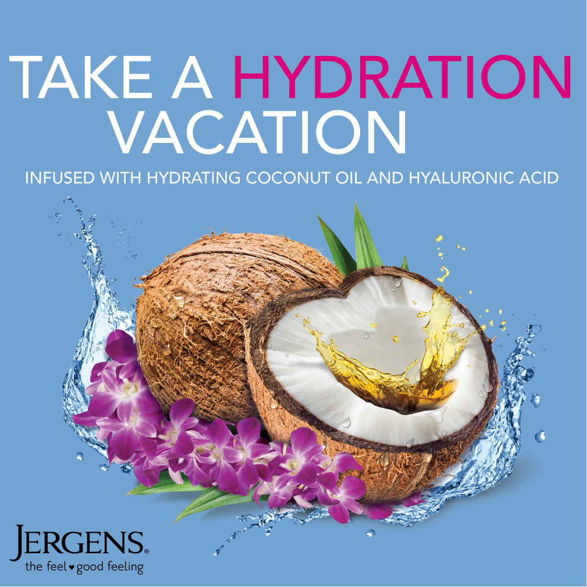 Jergens Wet Skin Body Lotion 10 Ounce side view