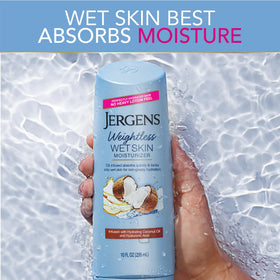 Jergens Wet Skin Body Moisturizer showing texture