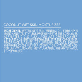 Jergens Wet Skin Body Moisturizer with coconut oil ingredients