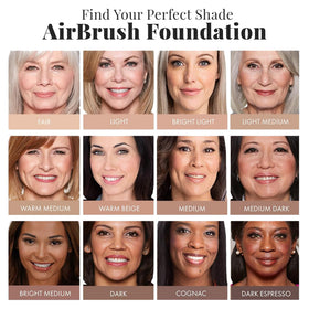 Jerome Alexander Airbrush Foundation 2pc Set displayed on vanity