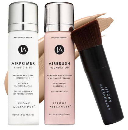 Jerome Alexander Airbrush Foundation 3pc Set front view