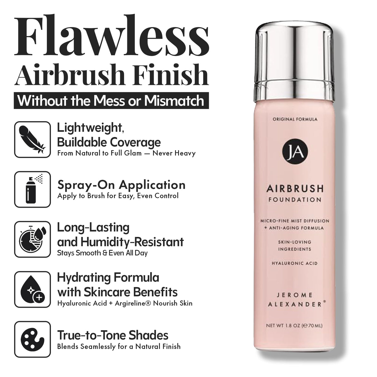 Jerome Alexander Airbrush Makeup Foundation Bright Medium back view