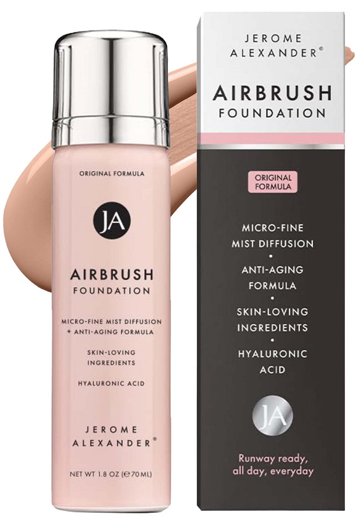 Jerome Alexander Airbrush Makeup Foundation Warm Beige front view