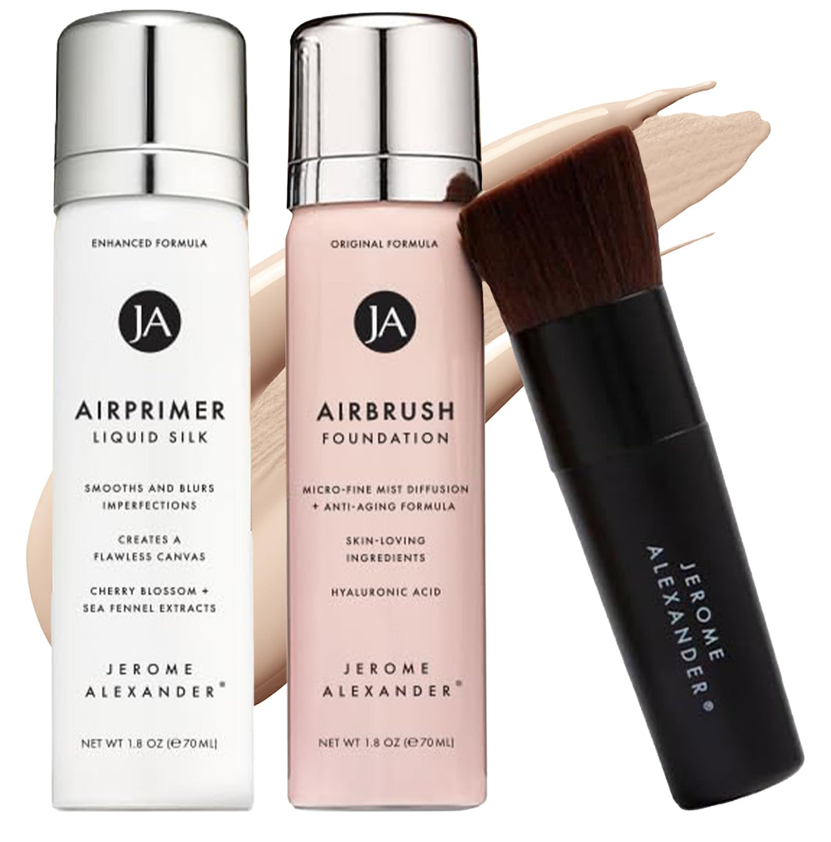 Jerome Alexander MagicMinerals AirBrush Foundation Set with primer and brushes