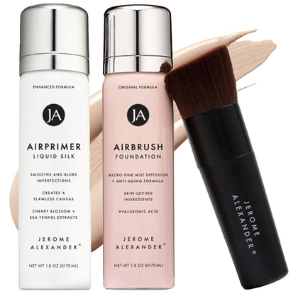 Jerome Alexander MagicMinerals AirBrush Foundation Set with primer and brushes