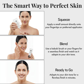 Jerome Alexander My Color Self-Adjusting Foundation Light application on skin