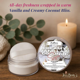 JerrBear’s Body Dusting Powder packaging details