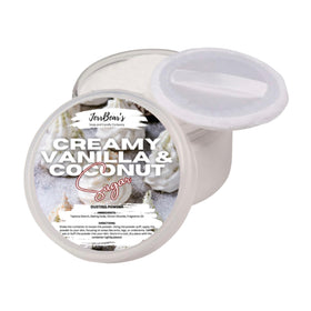 JerrBear’s Creamy Vanilla & Coconut Body Dusting Powder front view