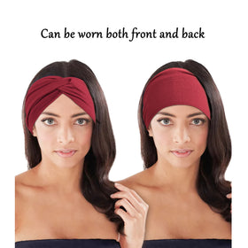 Jesries Extra Wide Turban Headband in blue colour back view