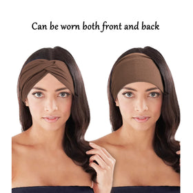 Jesries headband showcasing the cross-knotted design