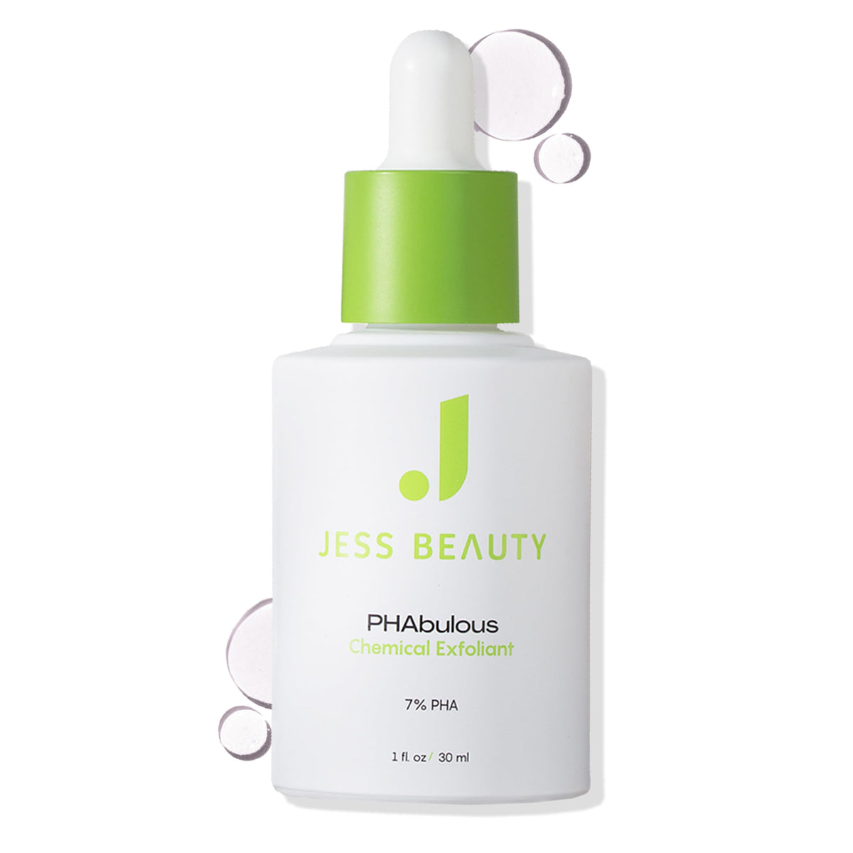 JESS BEAUTY PHAbulous Exfoliating Serum front view with packaging