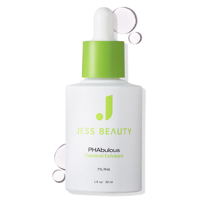 JESS BEAUTY PHAbulous Exfoliating Serum front view with packaging