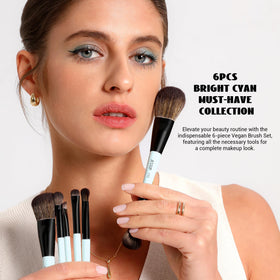 Jessup blush and highlight brush with fluffy hairs
