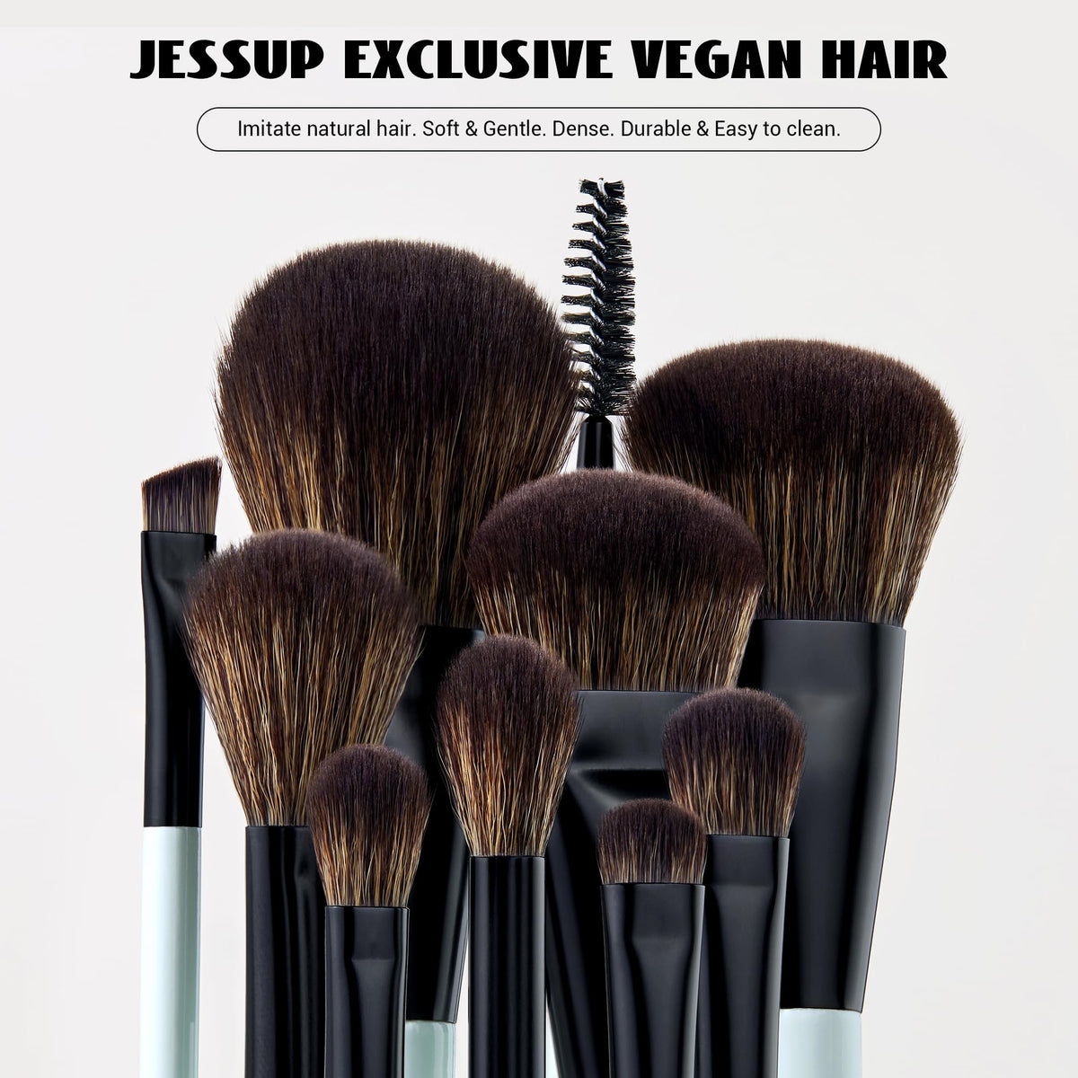 Jessup double-ended foundation and contour brush close-up