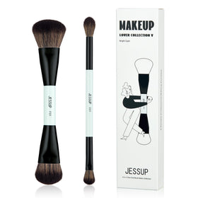 Jessup Dual-Ended Foundation Brush Set front view in packaging