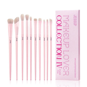 Jessup Eyeshadow Brush Set 10Pcs in pink packaging