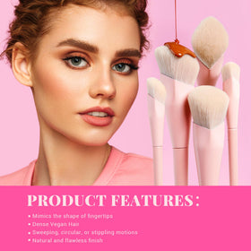 Jessup eyeshadow brushes in pink colour