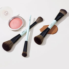 Jessup makeup brushes set displayed on vanity
