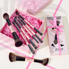 Jessup makeup brushes set with precision contour brush