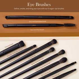 Jessup precision brushes including concealer and crease brushes