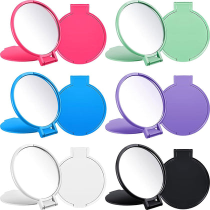 Jetec 12 compact mirrors in assorted classic colours front view