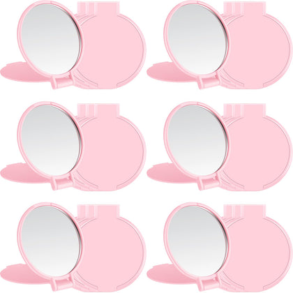 Jetec 12-pack pink compact mirrors front view