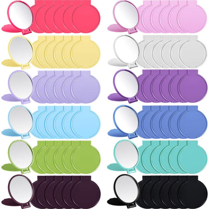 Jetec 240 pieces compact mirrors in assorted colours front view