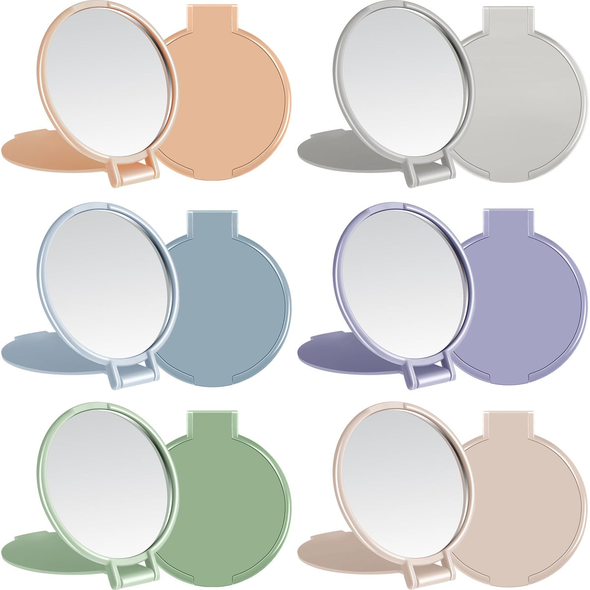 Jetec 40 pieces compact mirrors in assorted Morandi colours