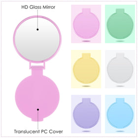 Jetec compact mirrors arranged in a circle showing different colours