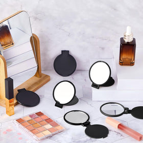 Jetec pocket mirrors stacked together in black