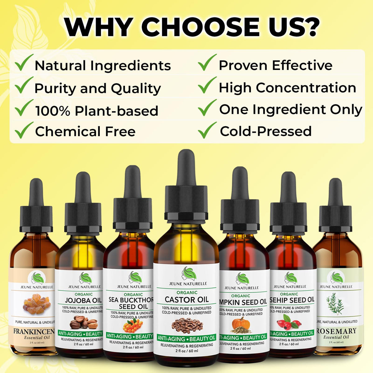 Jeune Naturelle Organic Castor Oil on a wooden table