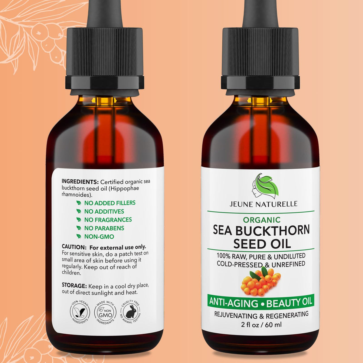 Jeune Naturelle Sea Buckthorn Oil with dropper