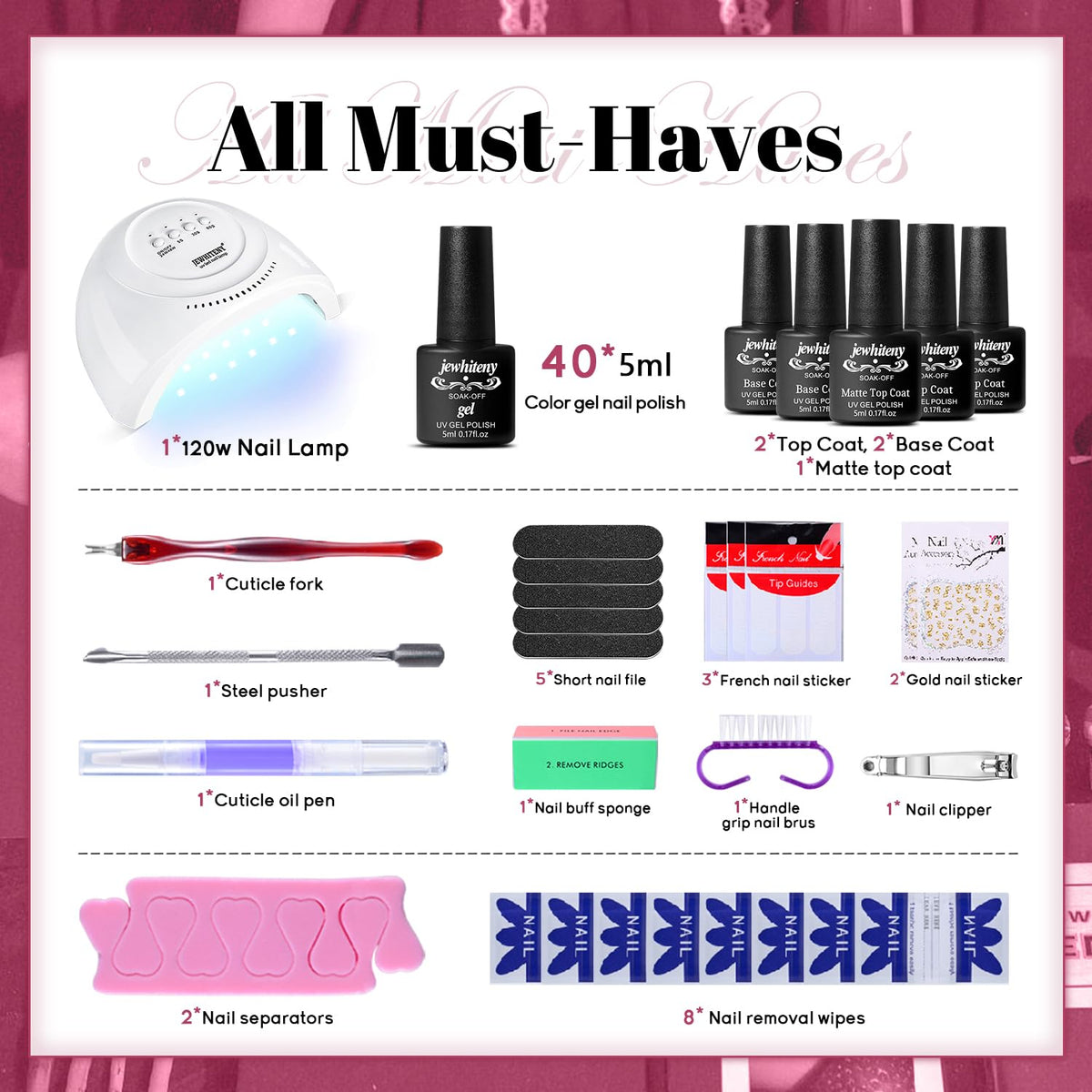 JEWHITENY 48W UV Nail Lamp with LCD display
