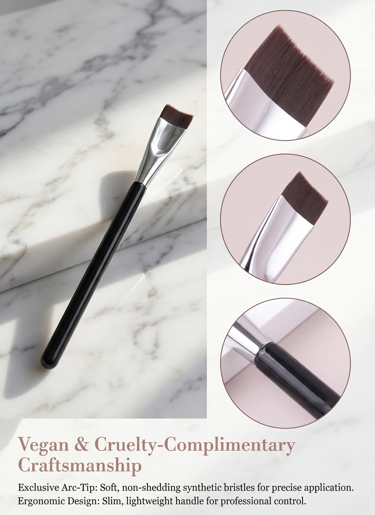 JEZTDKLE Arc Eyeshadow Brush in a makeup bag