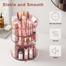 Jiavarry 360 Rotating Makeup Organizer side view