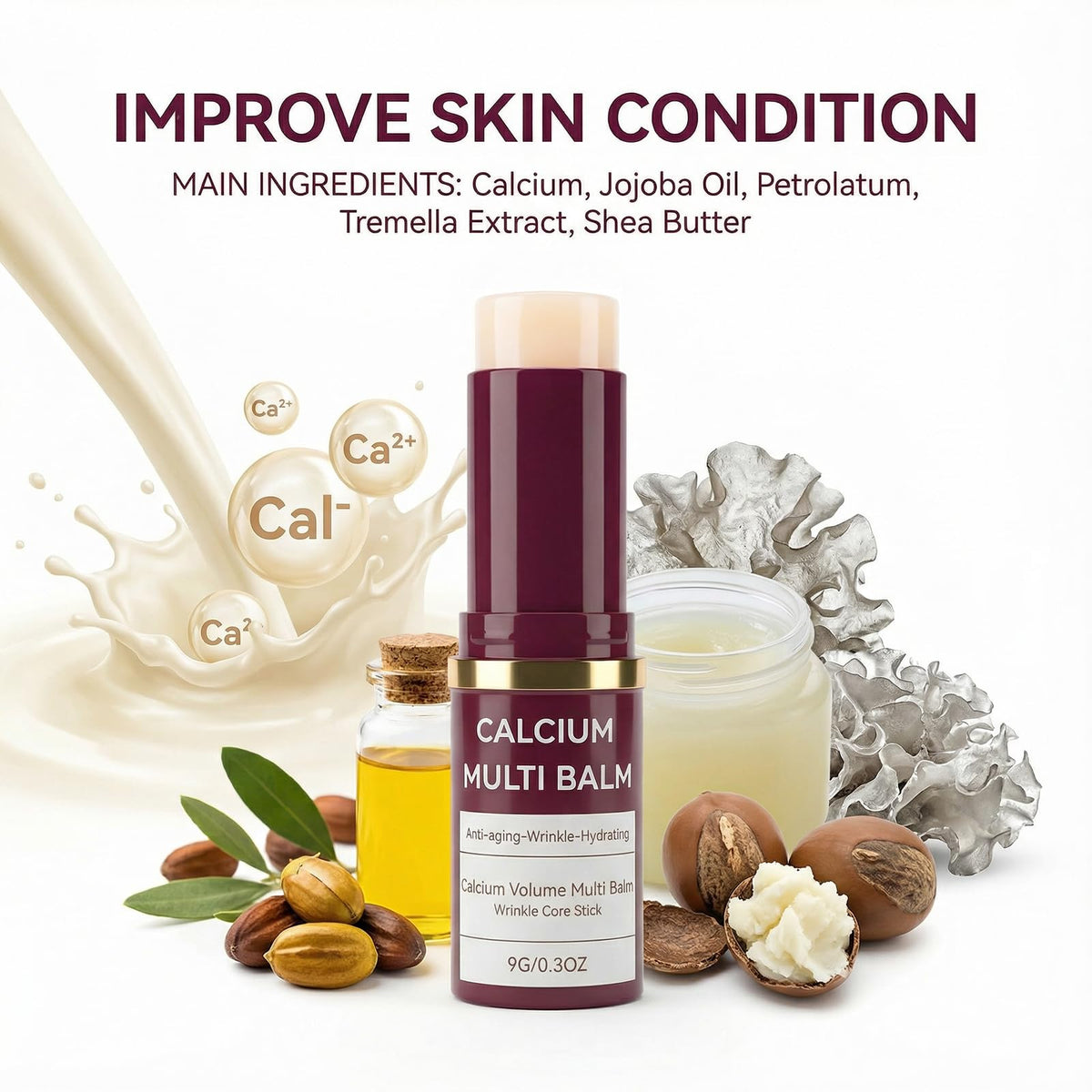 JIAZAWA Moisturizing Balm Stick with shea butter ingredients