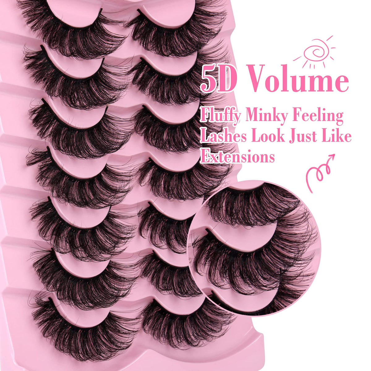 JIMIRE 20MM Dramatic False Eyelashes displayed on a model