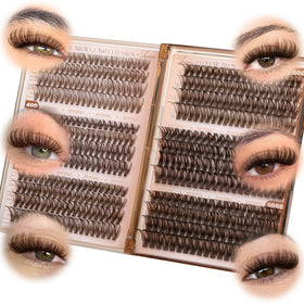 JIMIRE Brown Lash Clusters close-up view