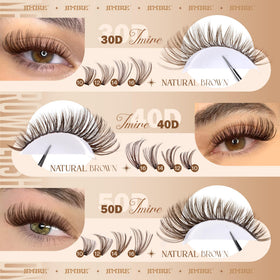 JIMIRE Brown Lash Clusters packaging