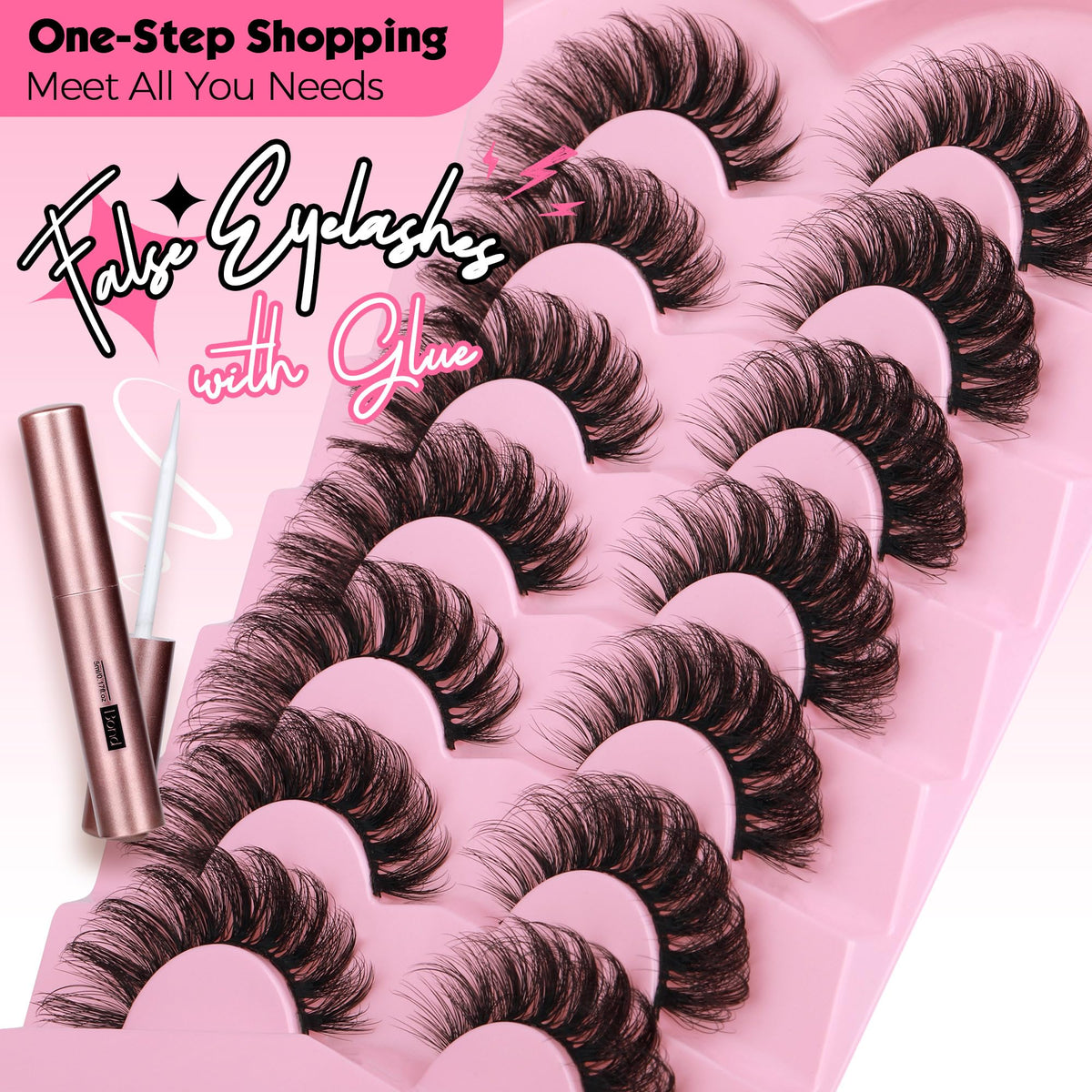 JIMIRE Cat Eye Lashes side view showcasing the fluffy design