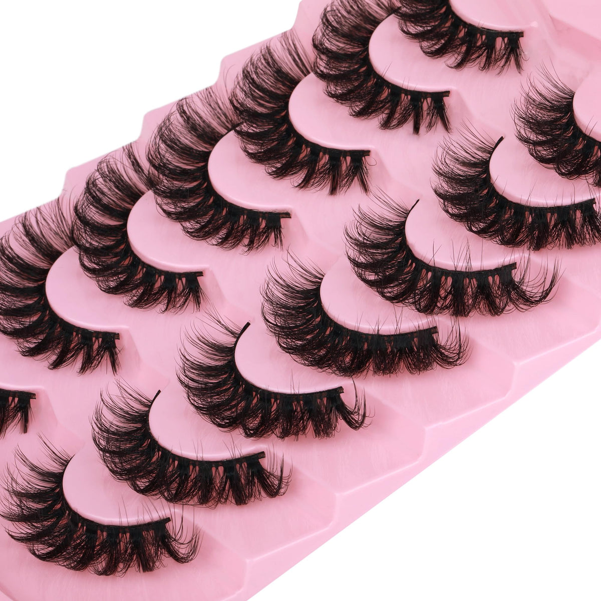 JIMIRE Cat Eye Lashes with lash glue displayed together
