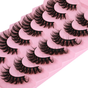 JIMIRE Cat Eye Lashes with lash glue displayed together