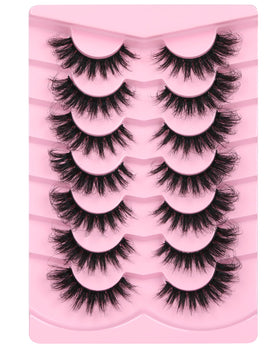 JIMIRE D Curl Faux Mink Lashes 20MM displayed with makeup tools