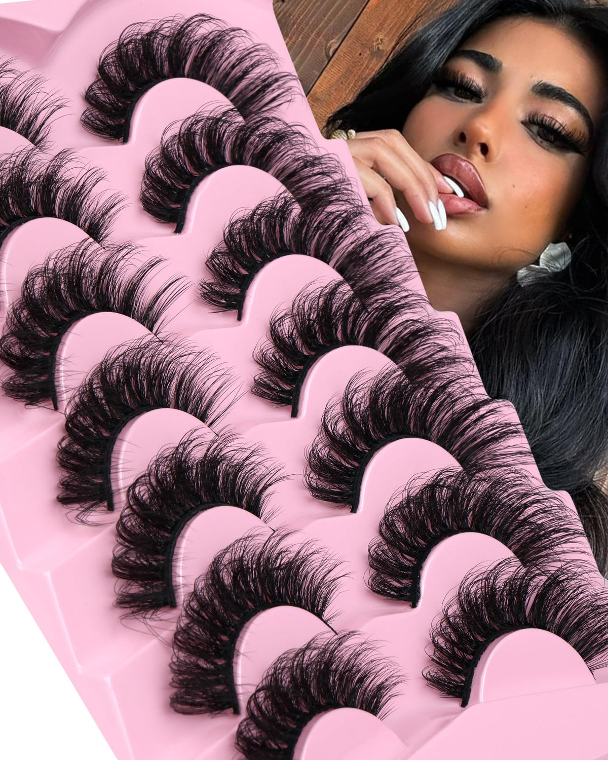 JIMIRE D Curl Faux Mink Lashes 20MM in use