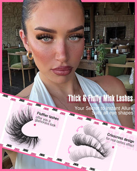 JIMIRE D Curl Faux Mink Lashes 20MM side view