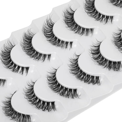 JIMIRE Demi-Wispies Faux Mink Eyelashes front view with clear band
