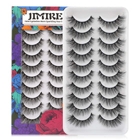 JIMIRE Fake Eyelashes Cat-Eye Look front view