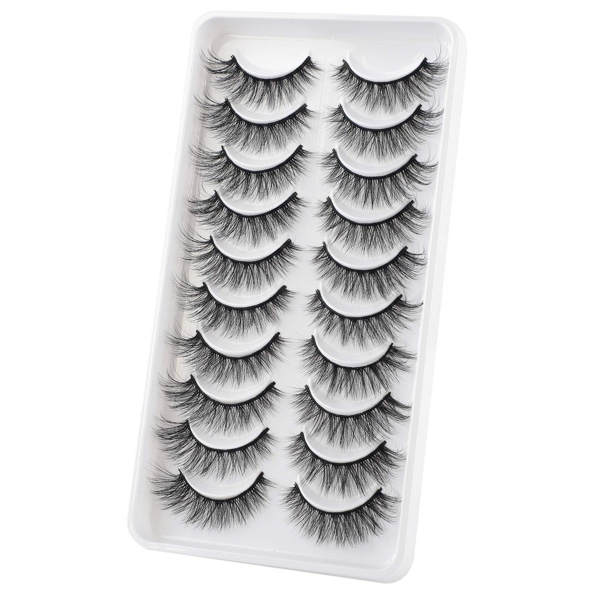 JIMIRE Fake Eyelashes Cat-Eye Look side view