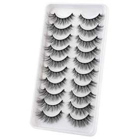 JIMIRE Fake Eyelashes Cat-Eye Look side view